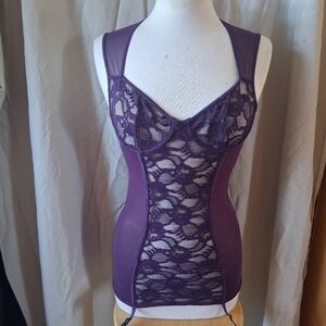 Dreamgirl y2k purple lace top Size S #lingerie